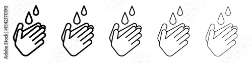 Wash hands icon Symbol concept for web design.simple line vector icon. logo illustration.
