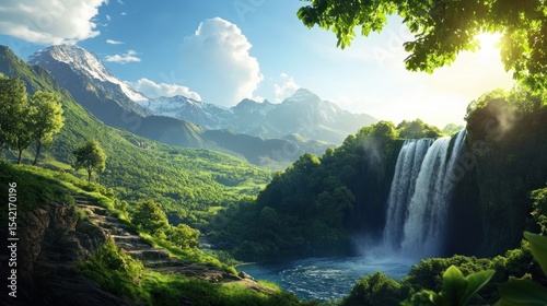 Exploring renewable energy geothermal hydro power in majestic mountain landscapes