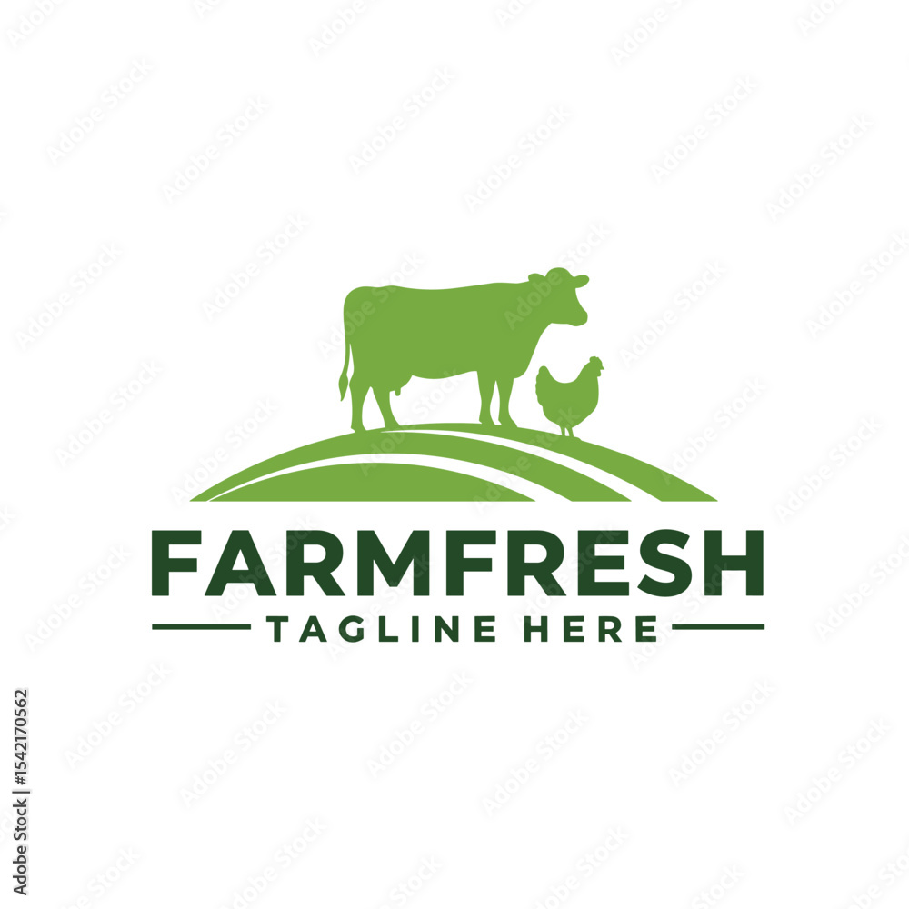 Obraz premium cattle, cow, angus, beef, dairy farm logo inspiration. livestock or farm design template. vector illustration vintage retro,emblem,sign,symbol