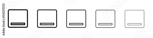 Window Minimize icon Symbol concept for web design.simple line vector icon. logo illustration.