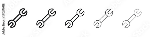Wrench icon Symbol concept for web design.simple line vector icon. logo illustration.