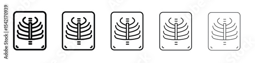 X ray icon Symbol concept for web design.simple line vector icon. logo illustration.