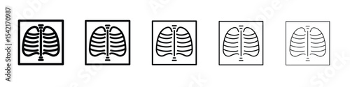 X-ray scan icon Symbol concept for web design.simple line vector icon. logo illustration.