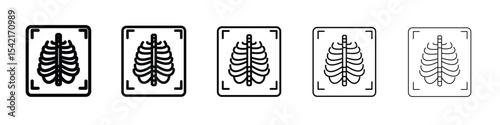X ray icon Symbol concept for web design.simple line vector icon. logo illustration.