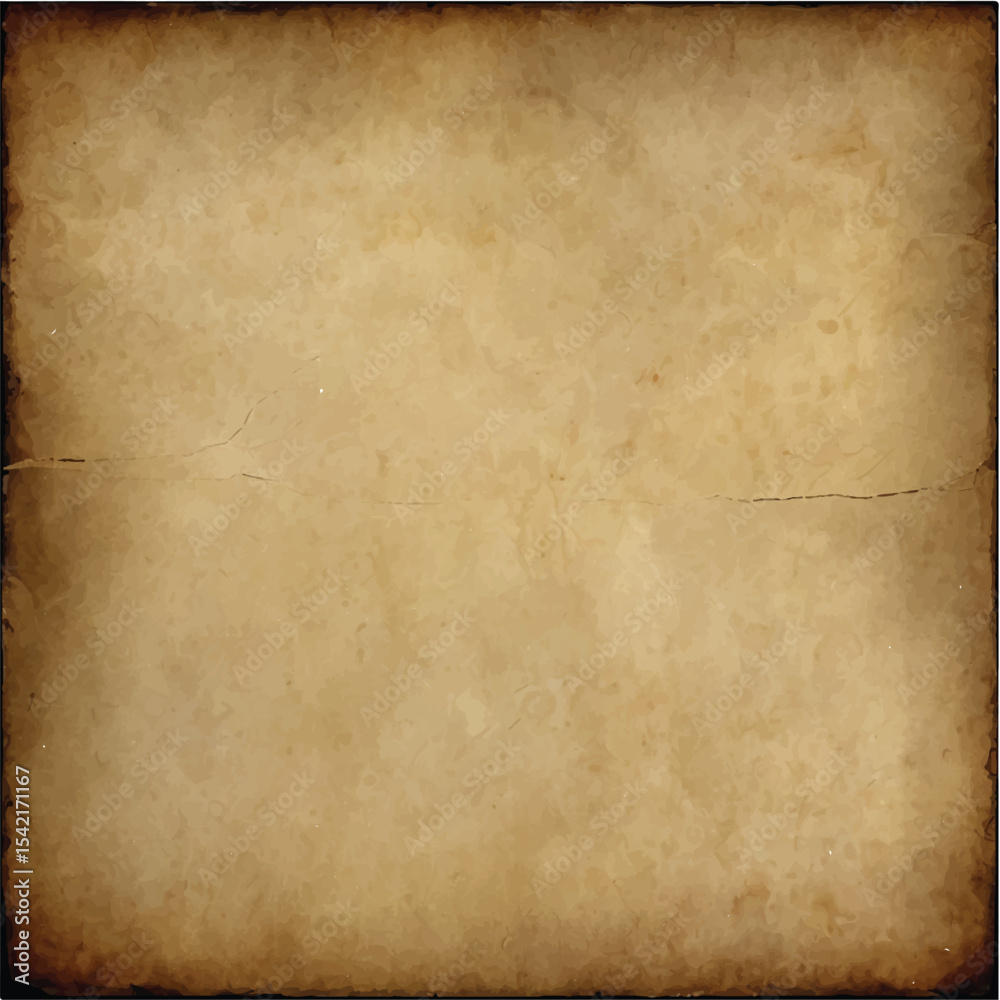 Obraz premium A richly aged brown paper texture with a vintage grunge effect, reminiscent of ancient parchment or a stained, worn retro page. Art & Illustration