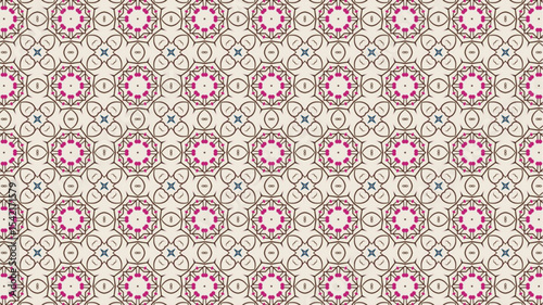 Abstract and geometric Seamless Pattern design suitable for fabric or wrapping paper.