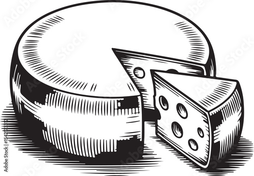 Classic Cheese Wheel with Sliced Wedge