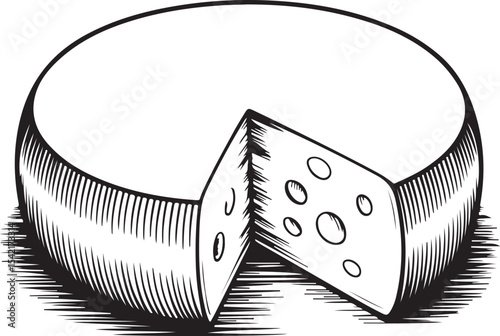 Classic Cheese Wheel with Sliced Wedge