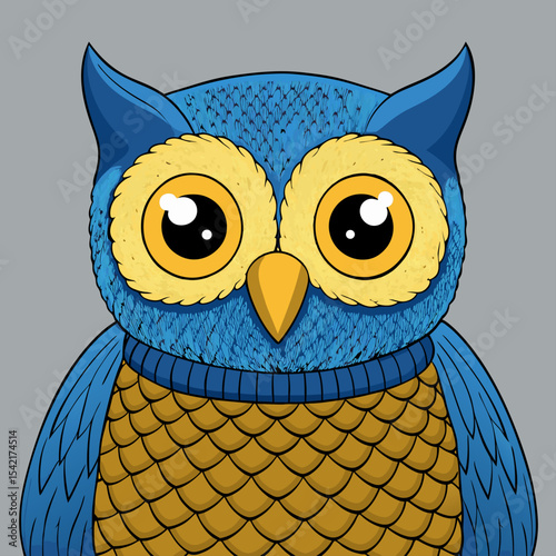 owl on white background