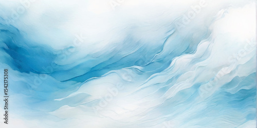Abstract blue and white water ocean wave and curved line background. Blue wave with liquid fluid ocean texture. Ocean wave banner background