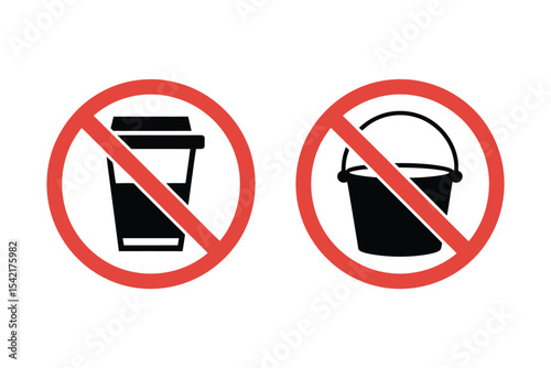 No coffee allowed vector symbol

