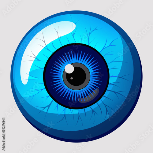blue eye vector illustration