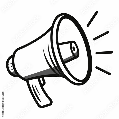 megaphone on white background