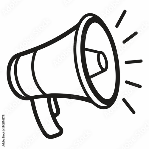 megaphone on white background