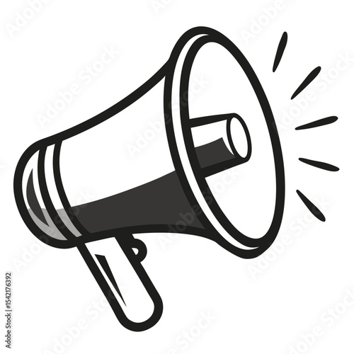 megaphone on white background