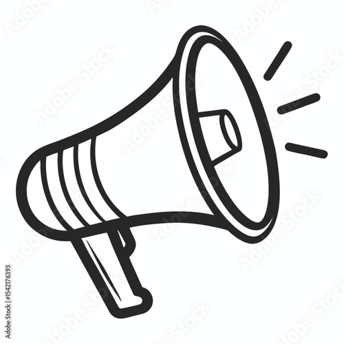 megaphone on white background