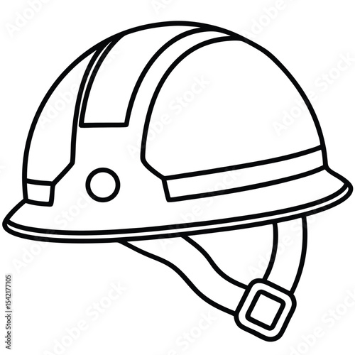 Outline Drawing of a Safety Helmet