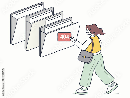 Operating system file explorer showing broken folder path highlighted with error message 404 alert