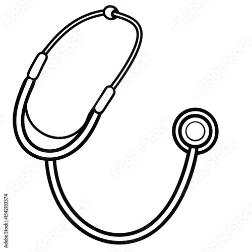 Simple Drawing of a Stethoscope