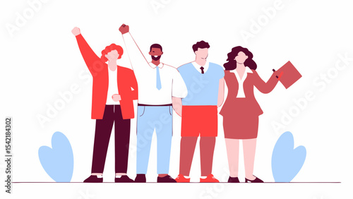 Dynamic Business Team Portrait: Confidence and Creativity Unleashed