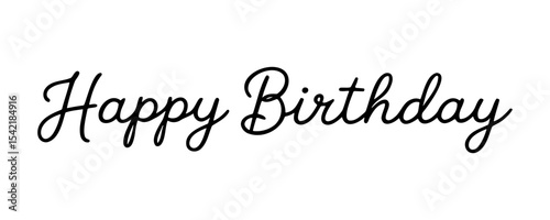 Happy birthday typography. Vector illustration.