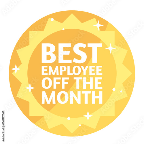 An award badge for the best employee of the month