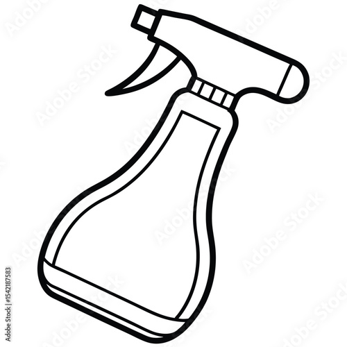 Thin Stroke Drawing of Cleaning Spray Bottle