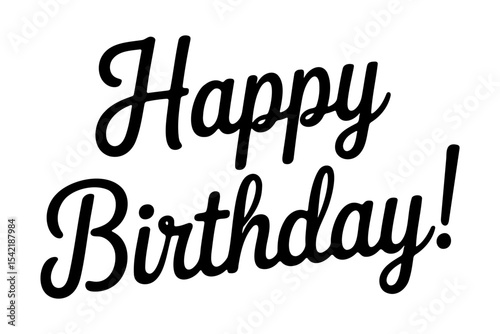 Happy birthday typography. Vector illustration.