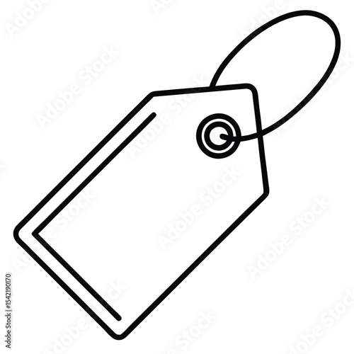 Thin Stroke Icon of a Price Tag