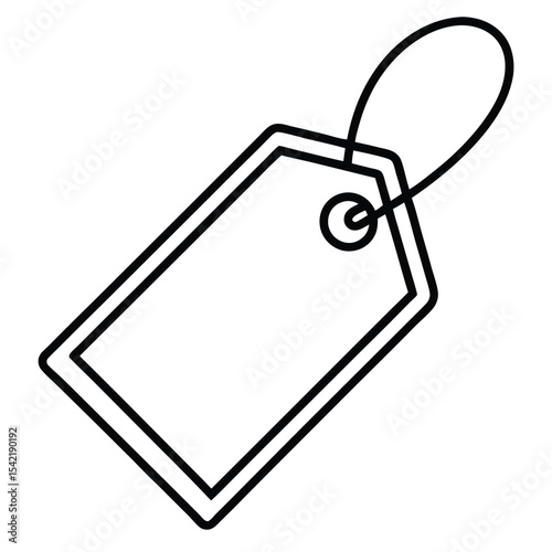 Thin Stroke Icon of a Price Tag