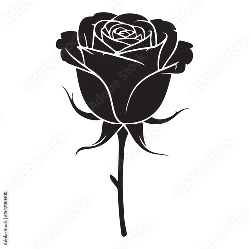Digital rose art high resolution flower illustration