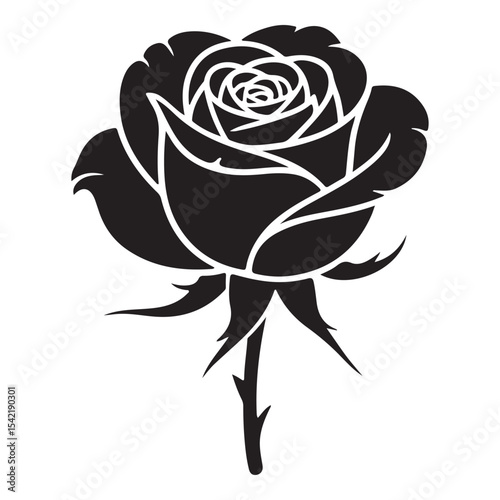 Digital rose art high resolution flower illustration