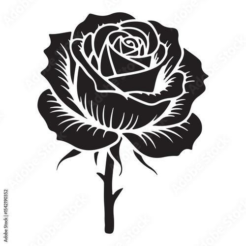 Digital rose art high resolution flower illustration
