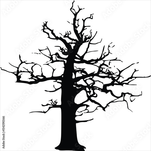 tree silhouette vector hellowen