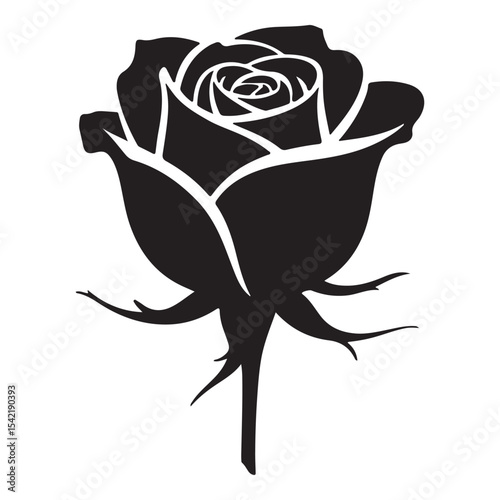 Digital rose art high resolution flower illustration