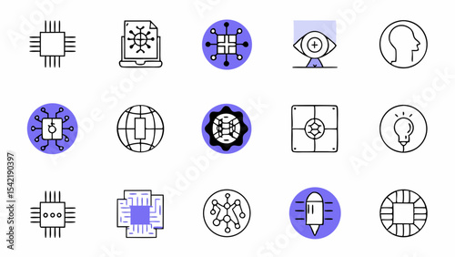 Set of boho aesthetic vector elements.