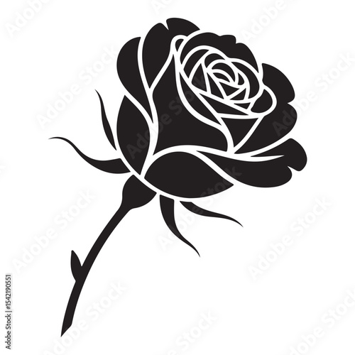 Digital rose art high resolution flower illustration