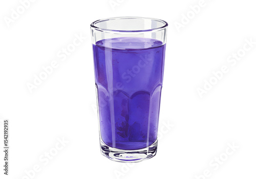 Vibrant Purple Drink in Glass - Refreshing Beverage Illustration clipart watercolor png, isolated on transparent background