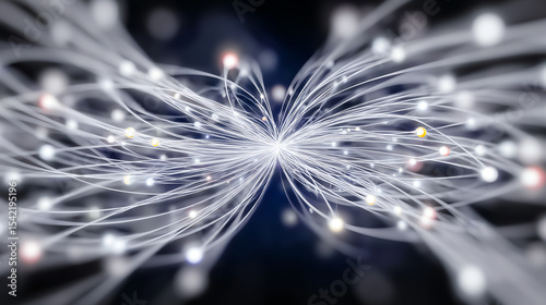 Abstract representation of light pathways, symbolizing connection and technology, perfect for modern digital concepts.