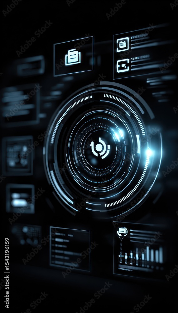 Obraz premium Futuristic digital interface