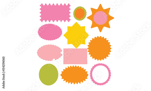 Scallop squiggly borders frame collection.