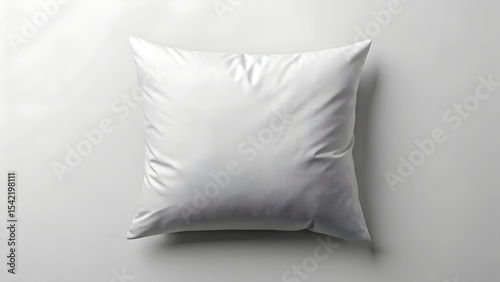 White Pillow Mockup on Clean White Background