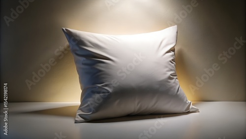 White Pillow Under Strong Light for Contrast Mockup