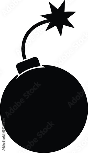 bomb with burning fuse icon