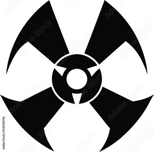 radiation symbol on white background