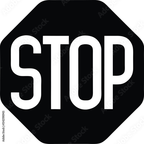 stop sign icon. warning stop sign icon. vector illustration