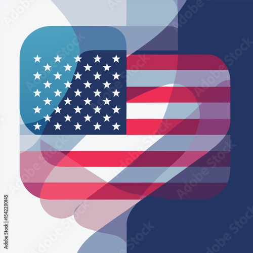Abstract American Flag Design
