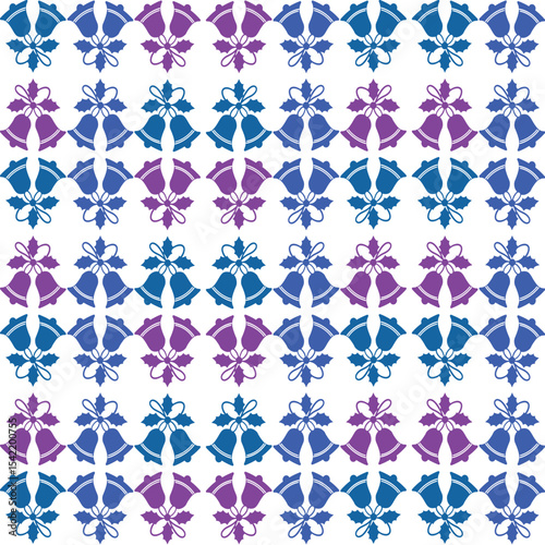 A pair of bells tied with a ribbon pattern design
