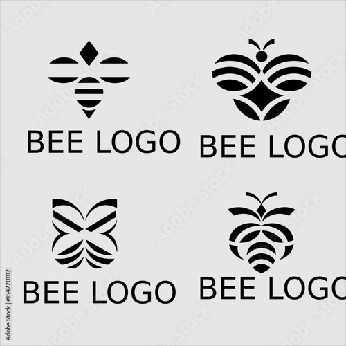 bee logo, honey bee logo, abstract bee logo