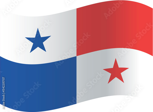 panama flag vector isloated on a white background